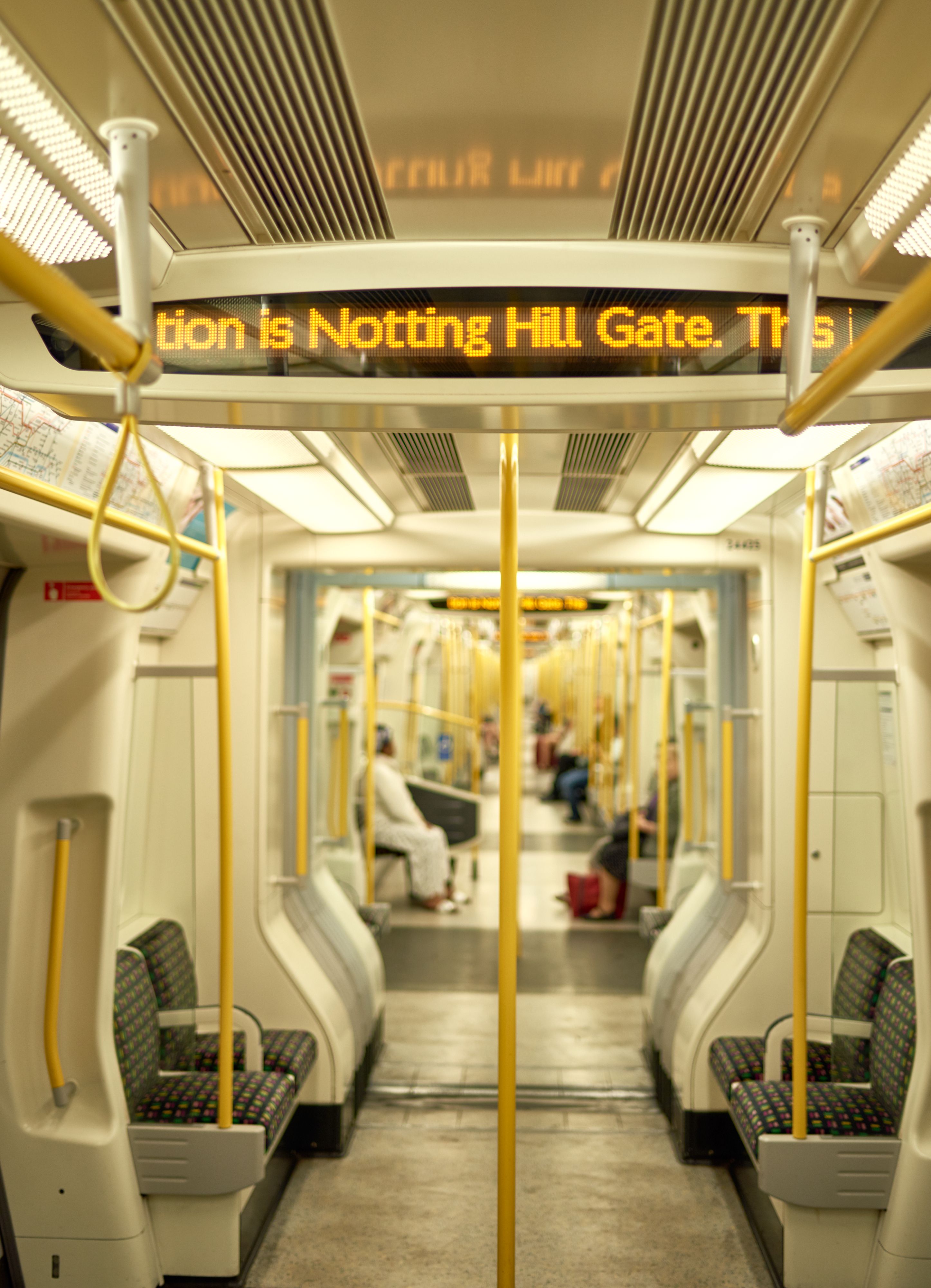 picture of a train in UK at peak time